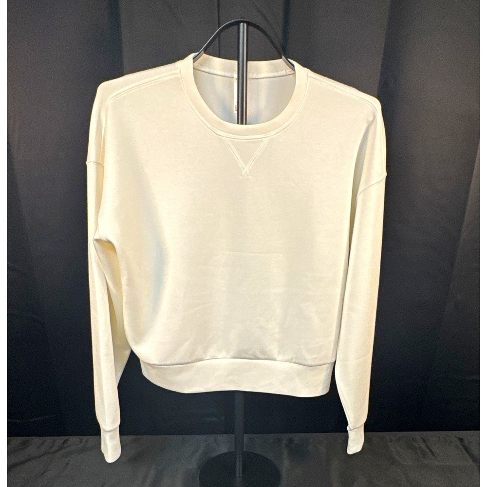 SPANX AIRessentials Women's Crewneck Pullover Sweatshirt White XS (1256)